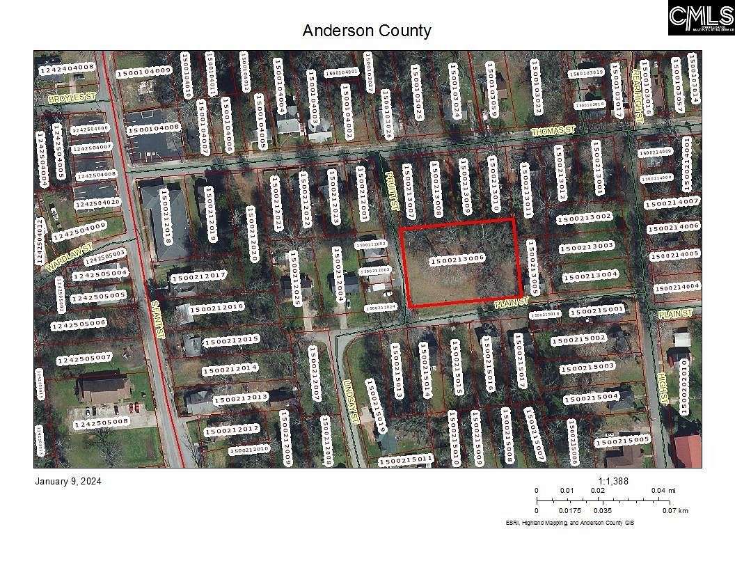 0.61 Acres of Residential Land for Sale in Anderson, South Carolina