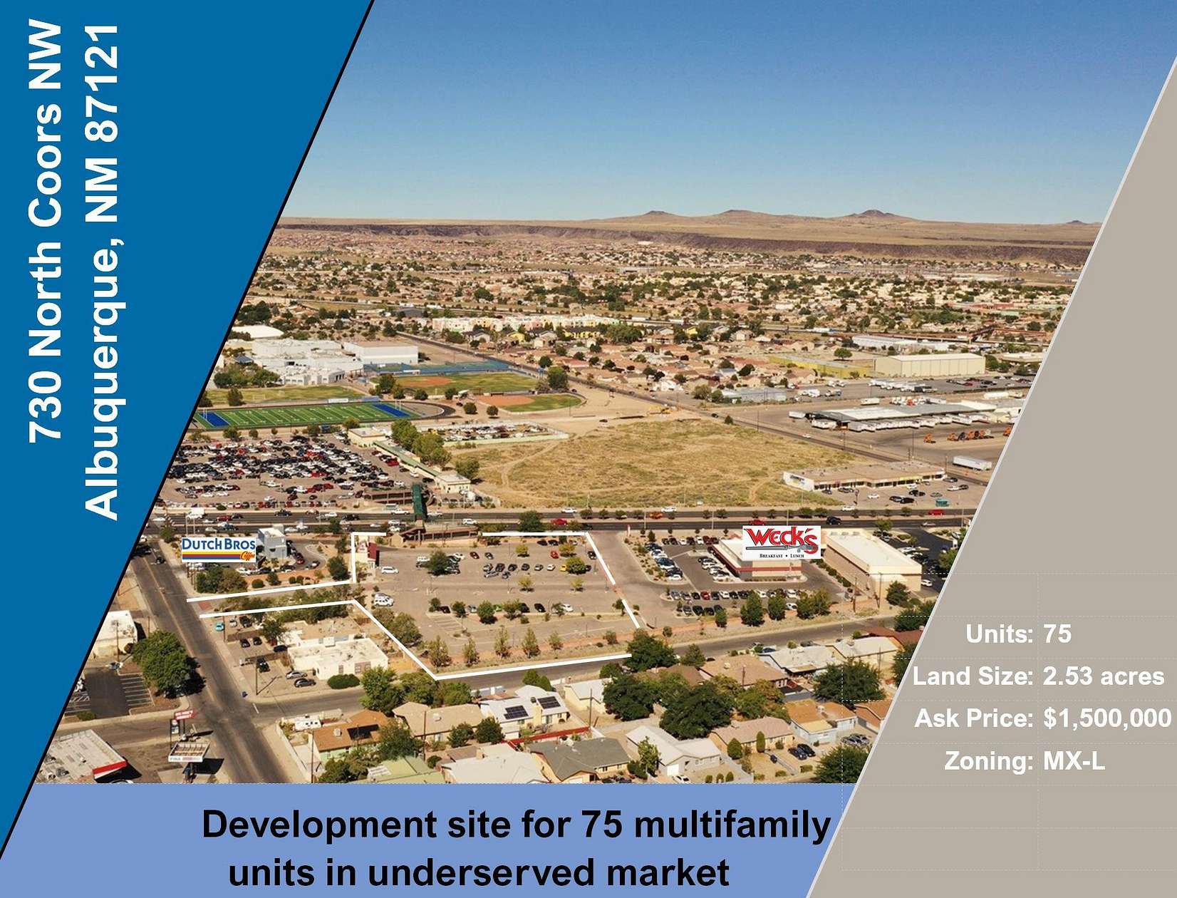 2.5 Acres of Land for Auction in Albuquerque, New Mexico