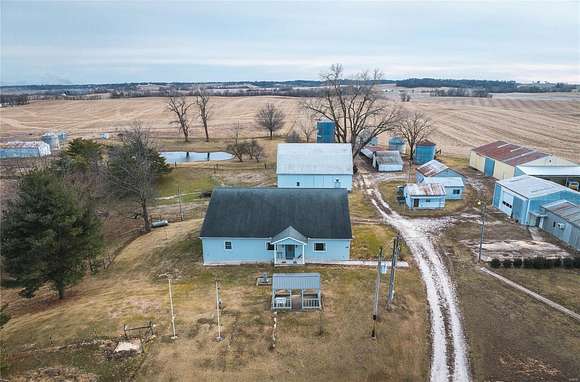 18.4 Acres of Land with Home for Sale in Golden Eagle, Illinois