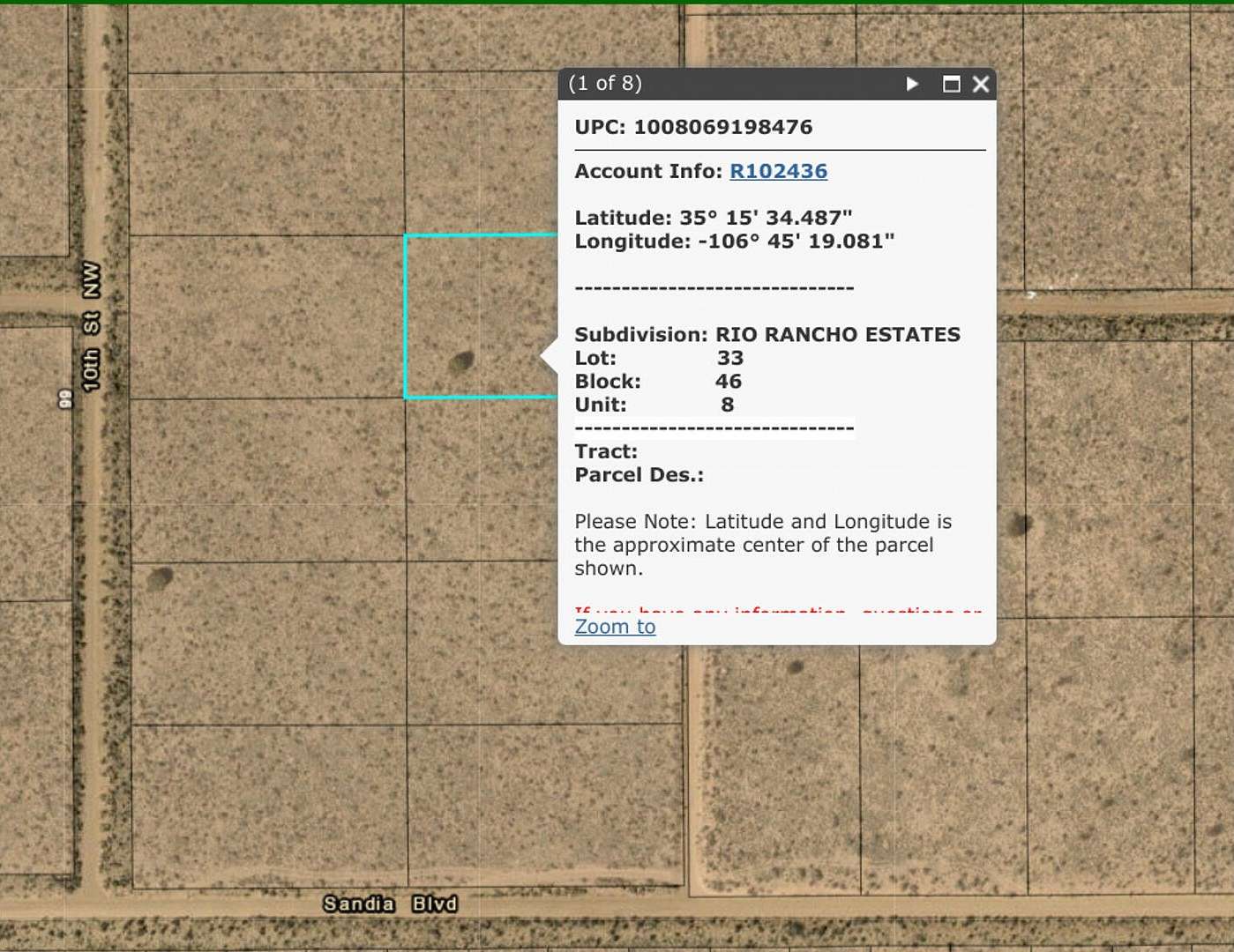 1 Acre of Land for Sale in Rio Rancho, New Mexico