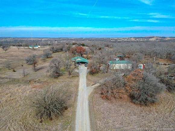 50 Acres of Agricultural Land with Home for Sale in Copan, Oklahoma