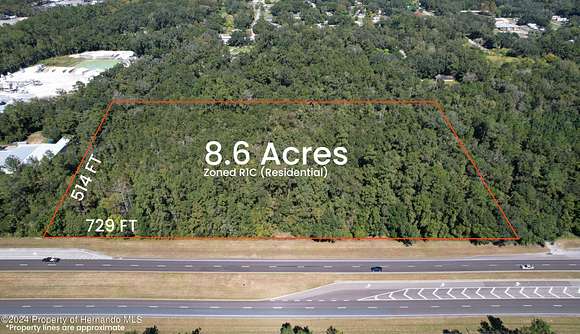 8.6 Acres of Mixed-Use Land for Sale in Brooksville, Florida