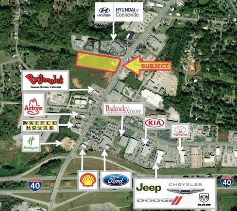 4.5 Acres of Commercial Land for Sale in Cookeville, Tennessee