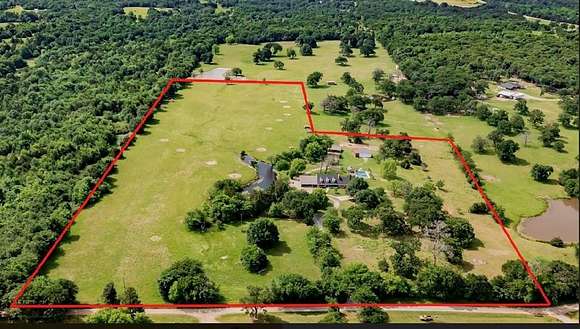 24.1 Acres of Recreational Land with Home for Sale in Ivanhoe, Texas