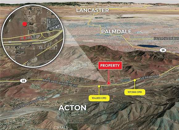 4.8 Acres of Commercial Land for Sale in Acton, California