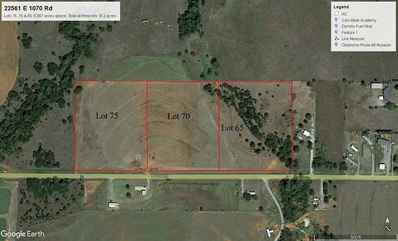 18.2 Acres of Agricultural Land for Sale in Clinton, Oklahoma