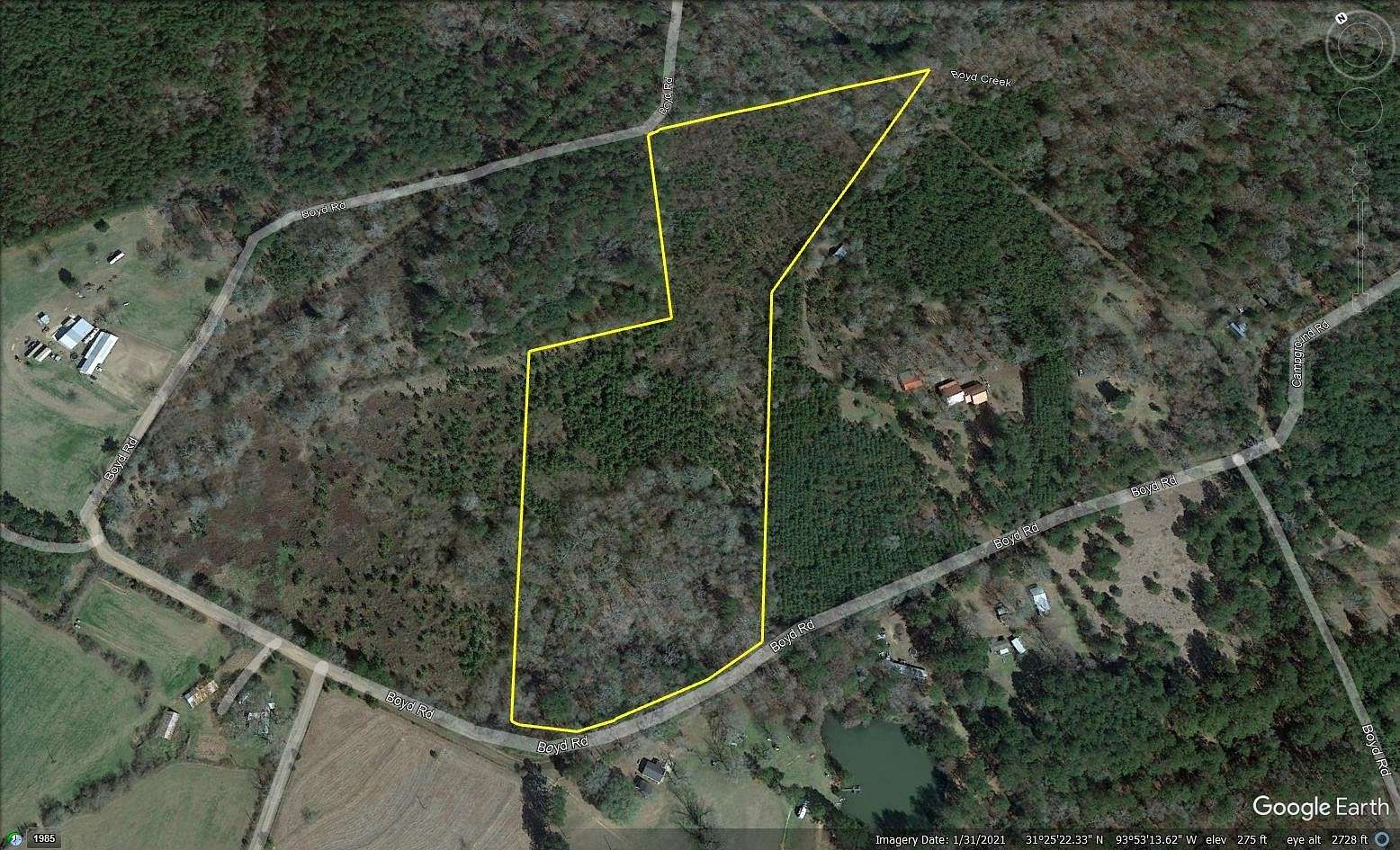 17.9 Acres of Land for Sale in Bronson, Texas