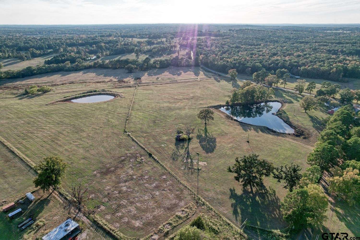 120 Acres of Land with Home for Sale in Arp, Texas