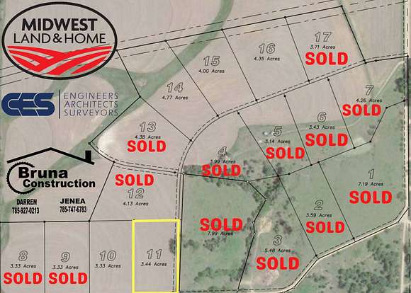 3.4 Acres of Residential Land for Sale in Hanover, Kansas