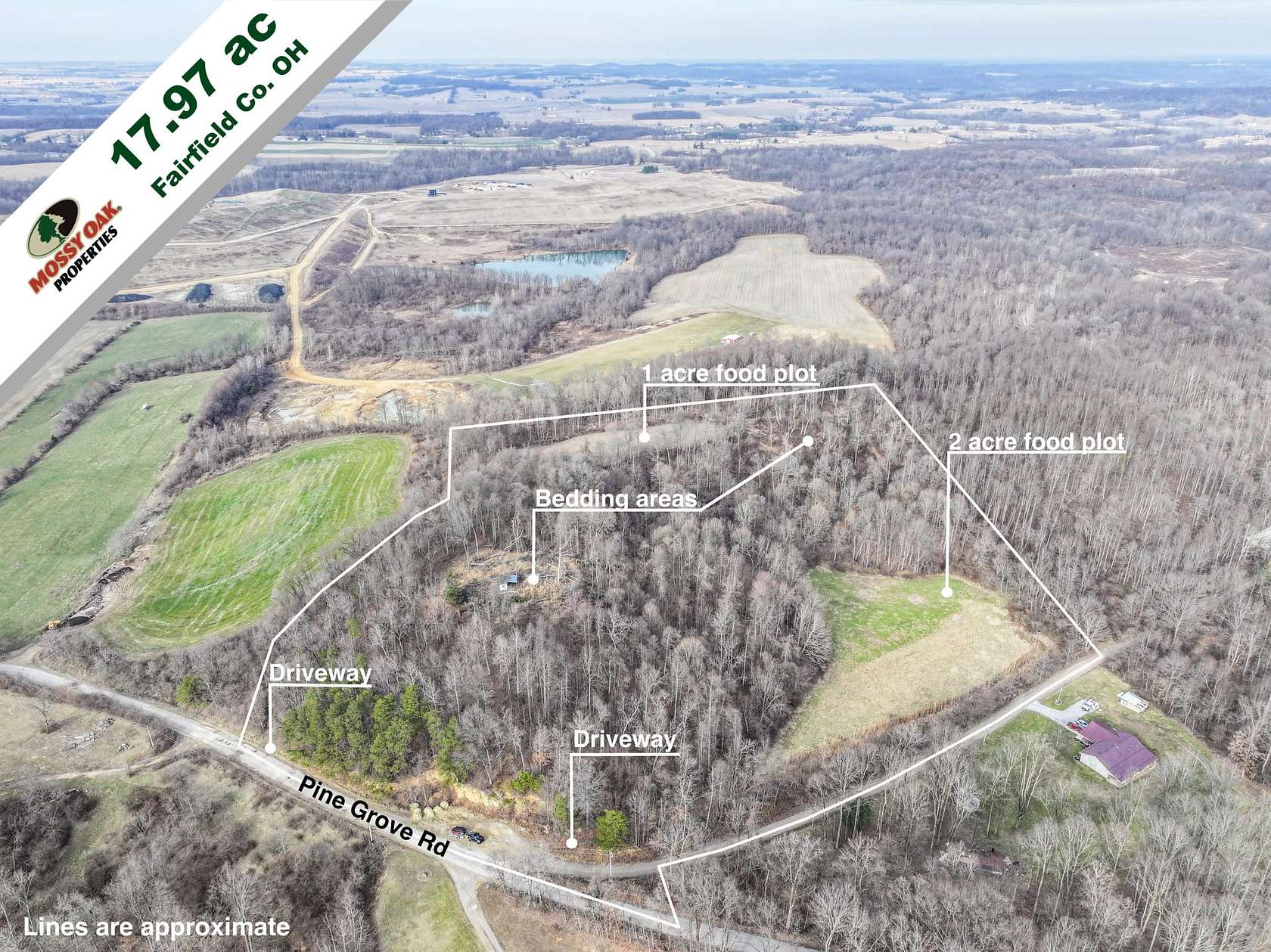 18 Acres of Recreational Land for Sale in Amanda, Ohio