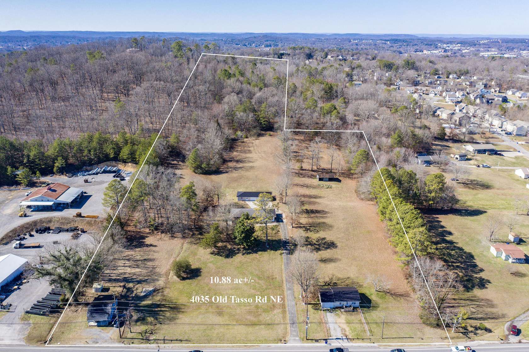 10.88 Acres of Land with Home for Sale in Cleveland, Tennessee