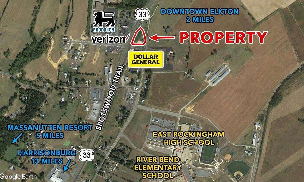 1 Acre of Commercial Land for Sale in Elkton, Virginia