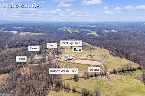 103 Acres of Land with Home for Sale in Nicholson, Georgia