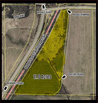 11.03 Acres of Recreational Land for Sale in Belleville, Wisconsin