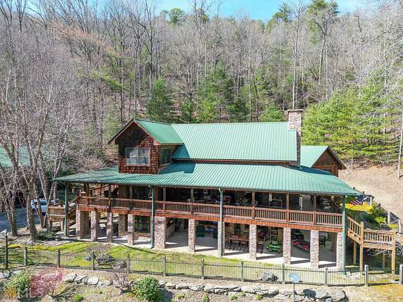 19.5 Acres of Land with Home for Sale in Scaly Mountain, North Carolina