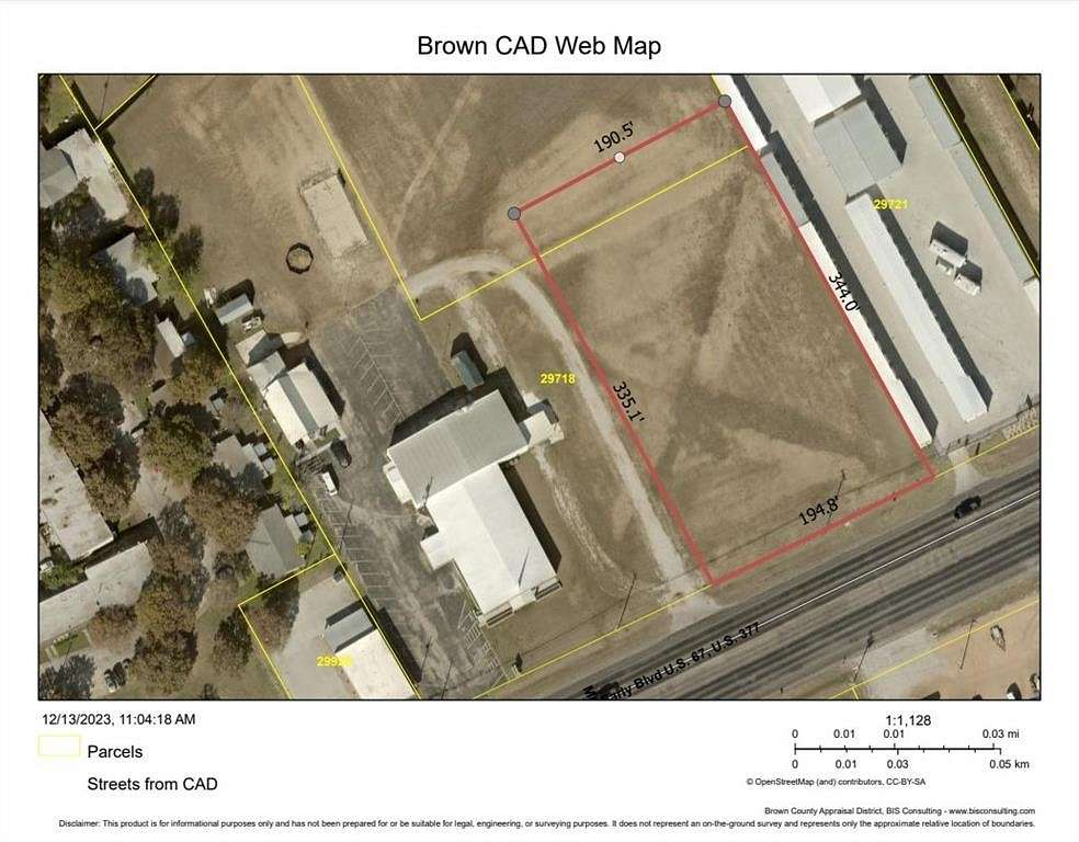 1.5 Acres of Commercial Land for Sale in Early, Texas