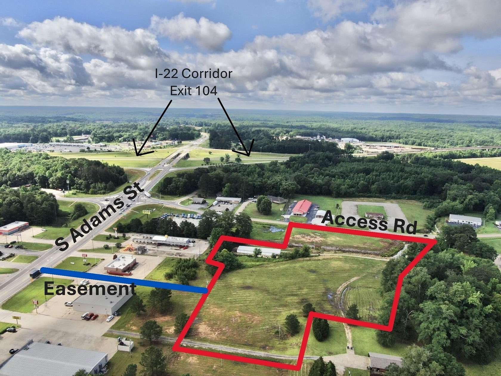 7 Acres of Commercial Land for Sale in Fulton, Mississippi