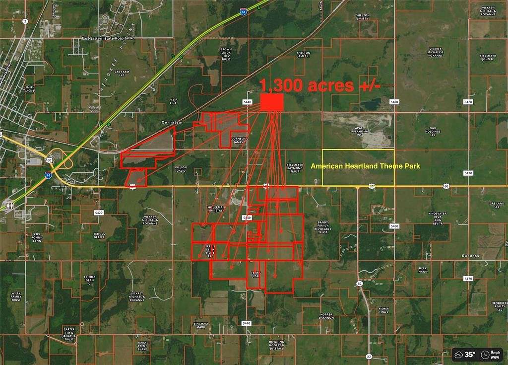 95.98 Acres of Land for Sale in Vinita, Oklahoma