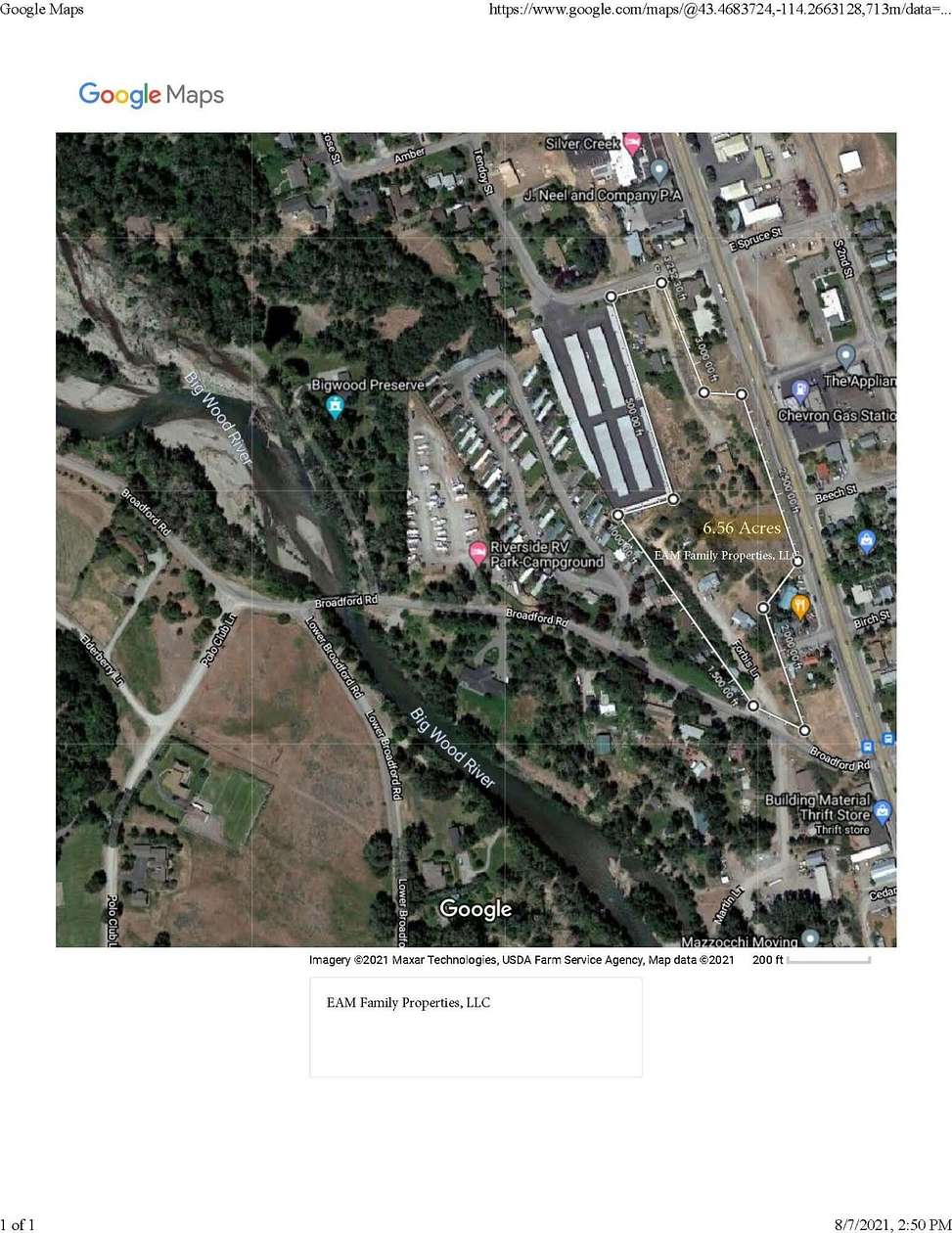 6.56 Acres of Commercial Land for Sale in Bellevue, Idaho