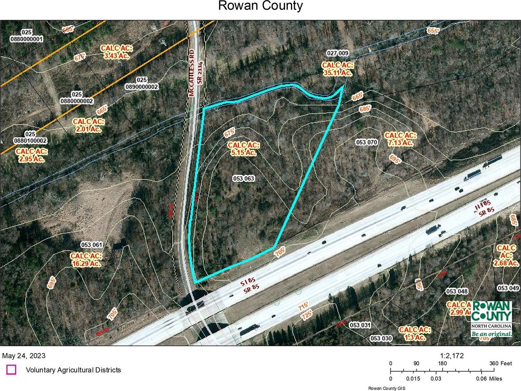 5 Acres of Land for Sale in Salisbury, North Carolina