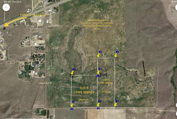 20.6 Acres of Land for Sale in Havre, Montana