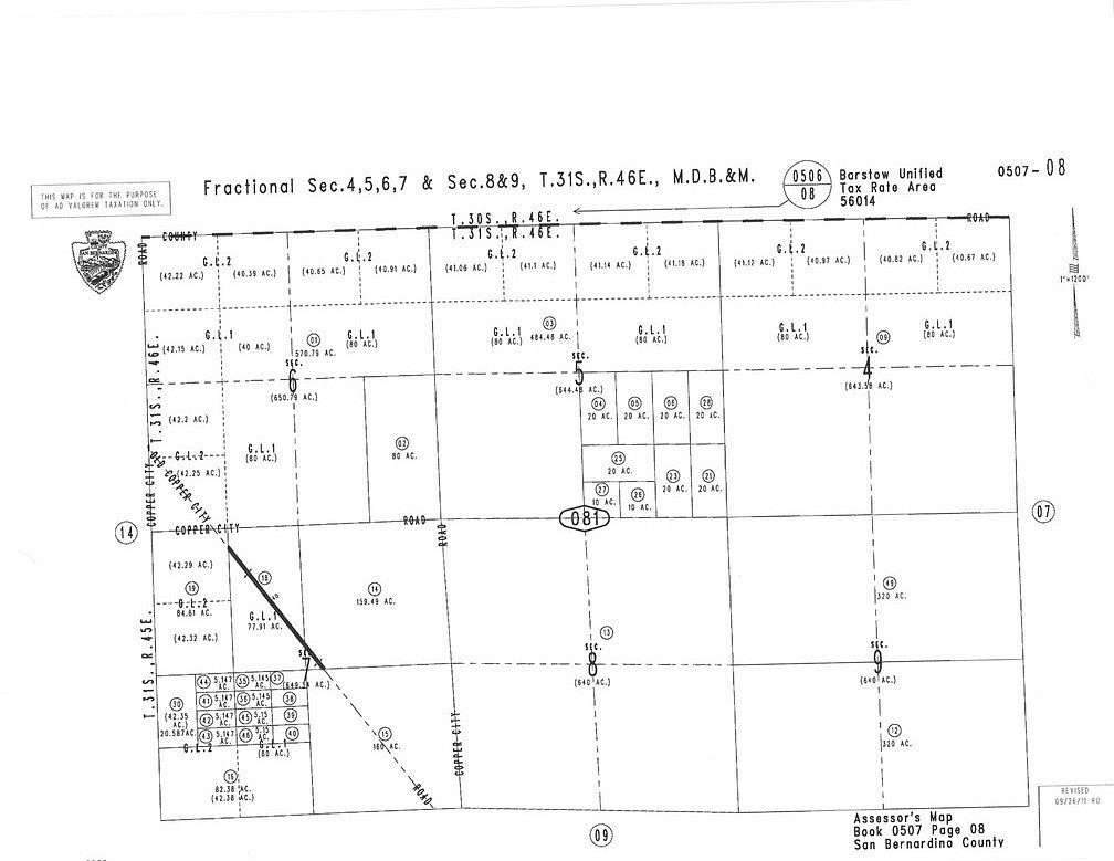 20.58 Acres of Land for Sale in Barstow, California