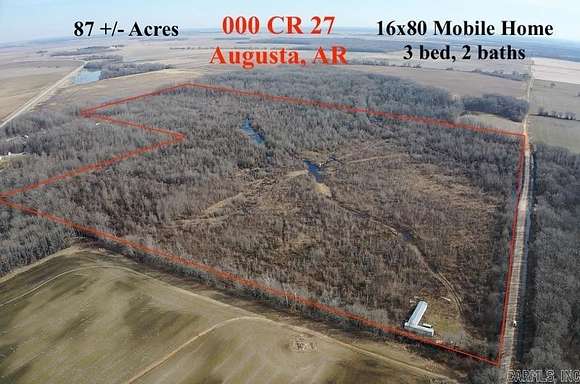 87 Acres of Recreational Land for Sale in Augusta, Arkansas