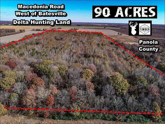 90 Acres of Land for Sale in Batesville, Mississippi