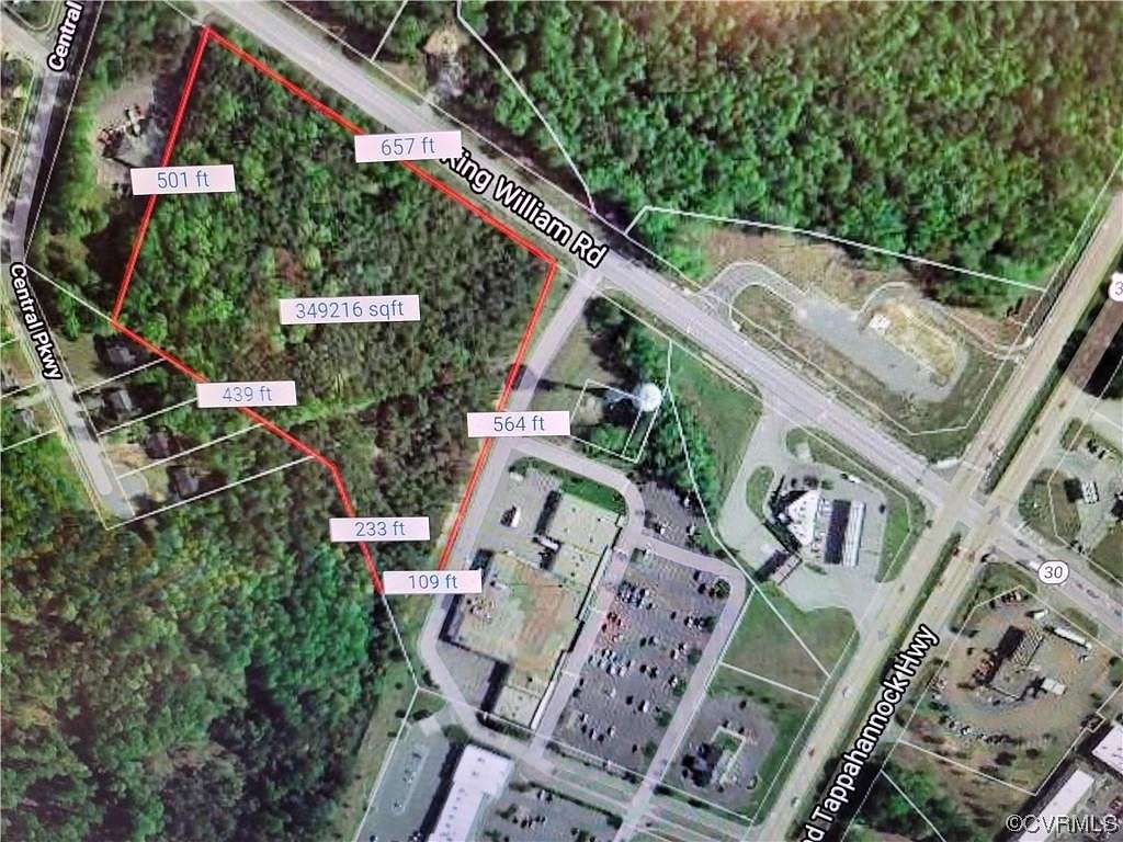 8 Acres of Commercial Land for Sale in King William, Virginia