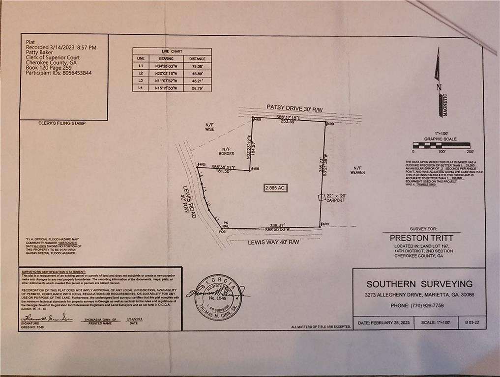 2.9 Acres of Residential Land for Sale in Canton, Georgia