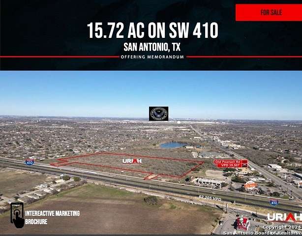 15.7 Acres of Mixed-Use Land for Sale in San Antonio, Texas