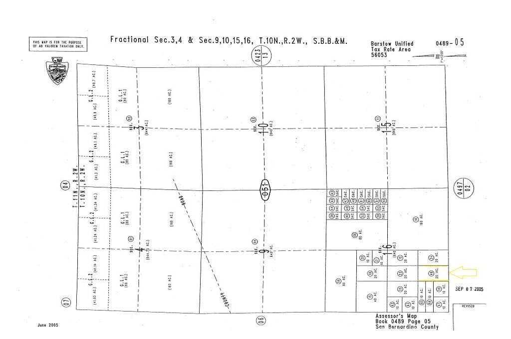 20 Acres of Land for Sale in Hinkley, California