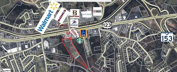 18.5 Acres of Commercial Land for Sale in Easley, South Carolina