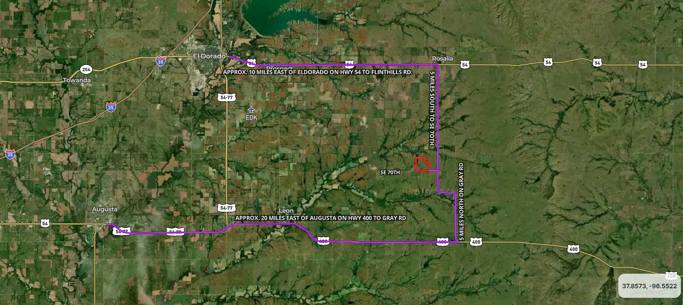 315 Acres of Land for Sale in Leon, Kansas