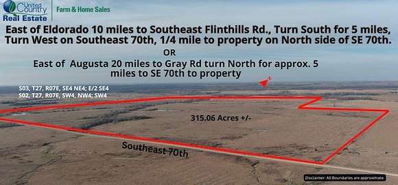 315 Acres of Land for Sale in Rosalia, Kansas