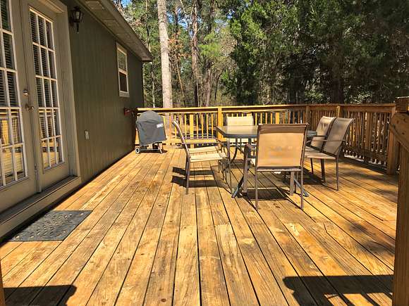 The back deck is a great place to hang out and relax.