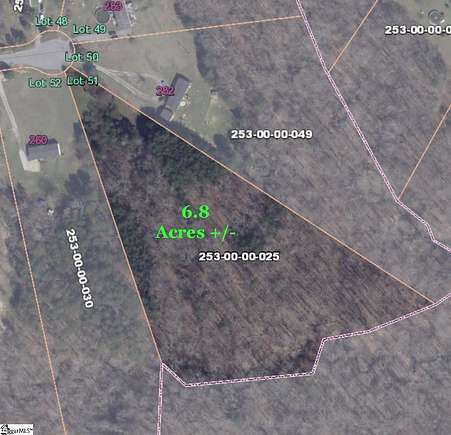 6.8 Acres of Residential Land for Sale in Gray Court, South Carolina