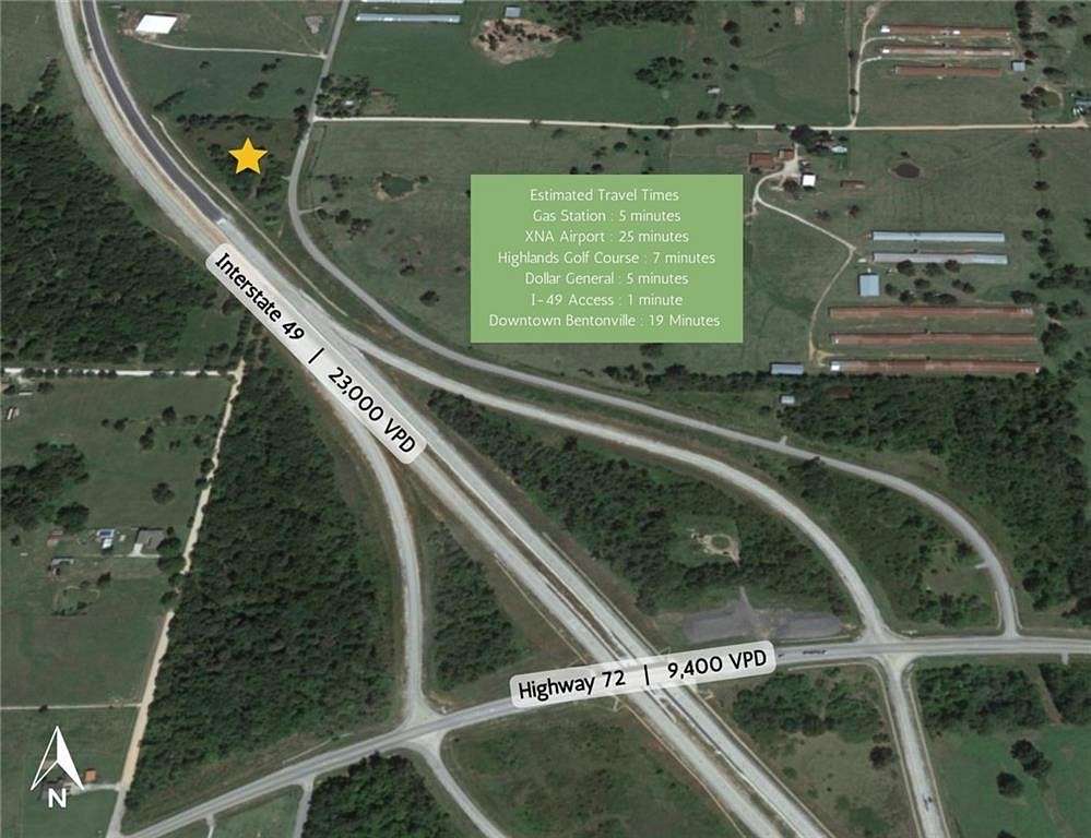 3.02 Acres of Commercial Land for Lease in Gravette, Arkansas