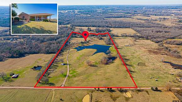 54.8 Acres of Agricultural Land with Home for Sale in Cookville, Texas