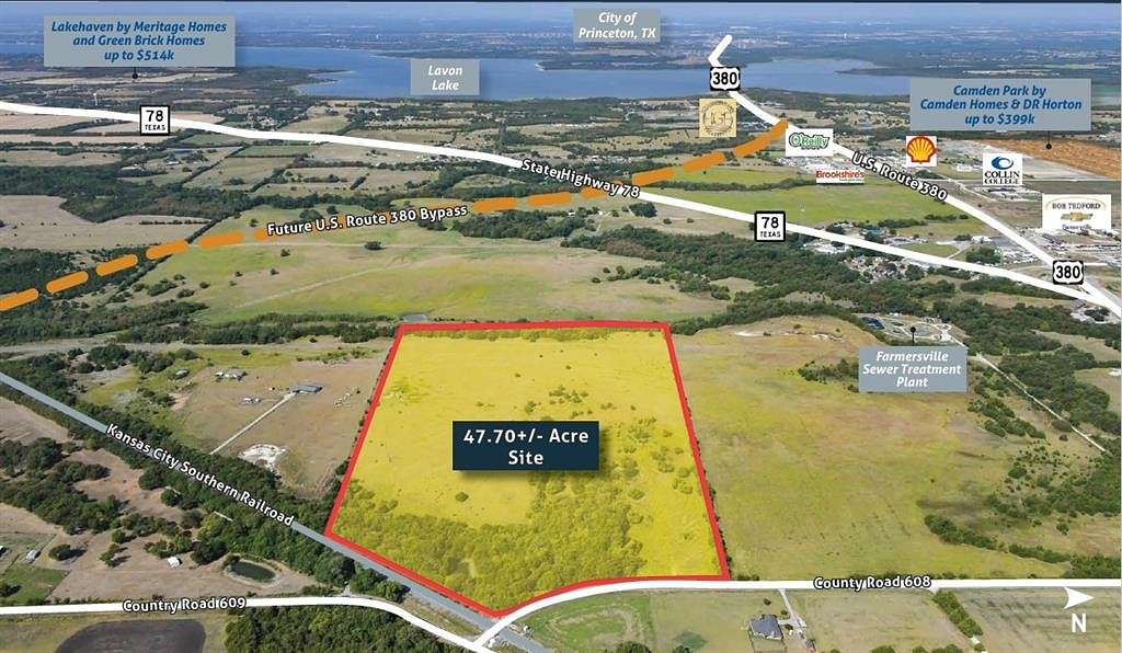 47.7 Acres of Commercial Land for Sale in Farmersville, Texas