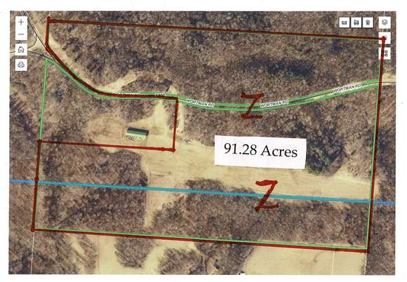 91.3 Acres of Recreational Land for Sale in Zanesville, Ohio