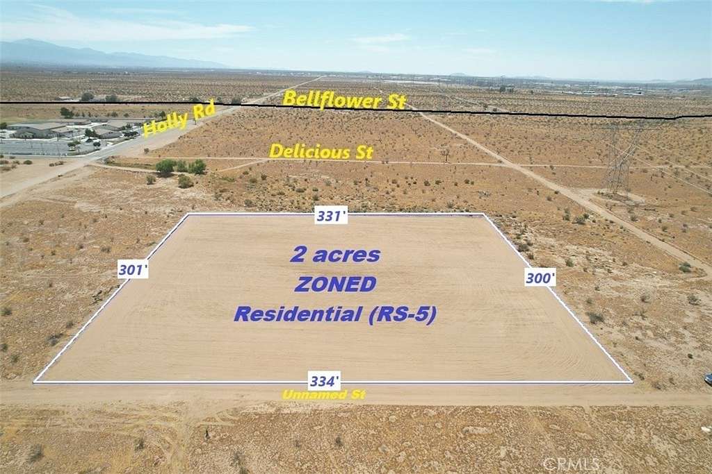 2 Acres of Residential Land for Sale in Adelanto, California