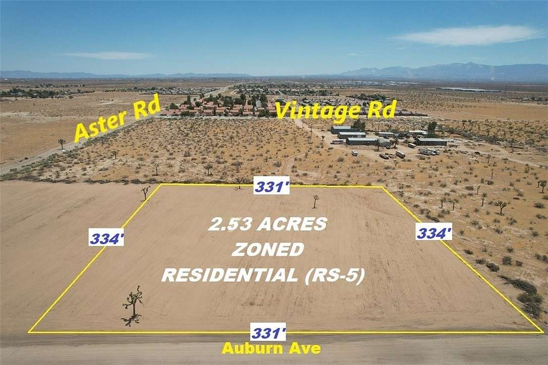 2.5 Acres of Residential Land for Sale in Adelanto, California