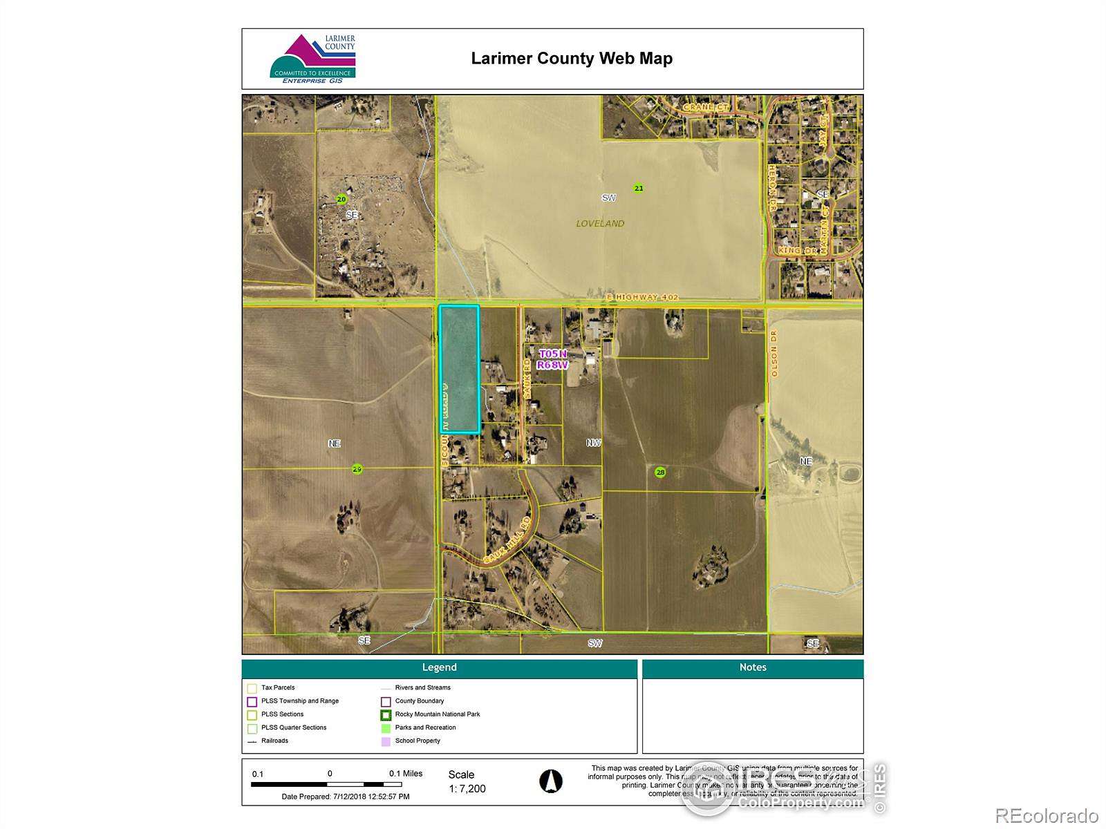 8 Acres of Residential Land for Sale in Loveland, Colorado