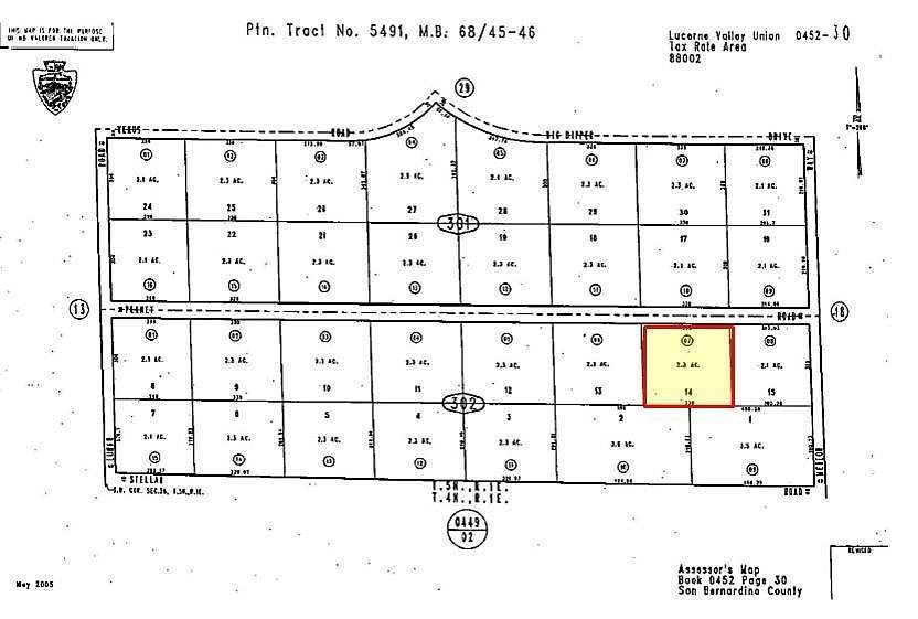 2.3 Acres of Land for Sale in Lucerne Valley, California