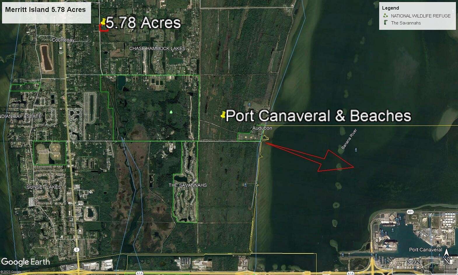 5.8 Acres of Residential Land for Sale in Merritt Island, Florida