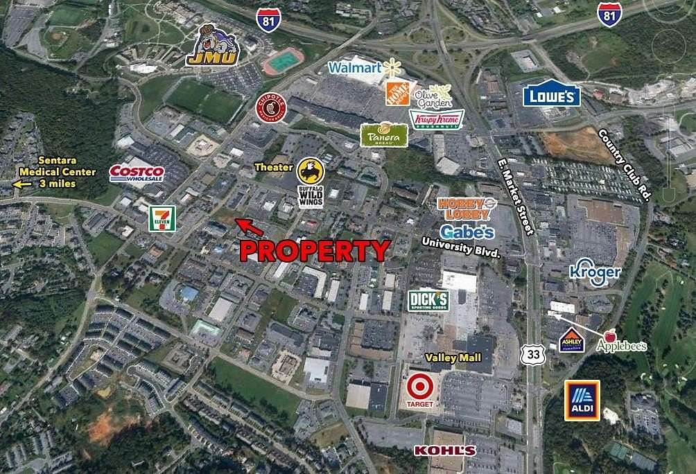 1.3 Acres of Mixed-Use Land for Sale in Harrisonburg, Virginia
