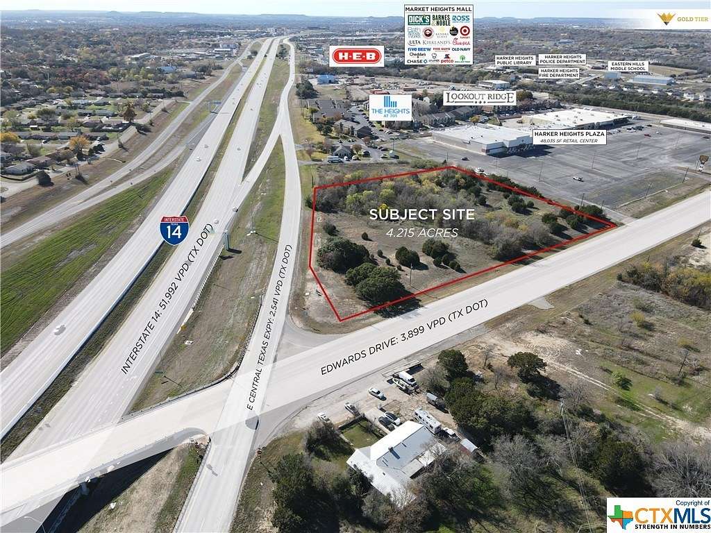 4.215 Acres of Commercial Land for Sale in Harker Heights, Texas