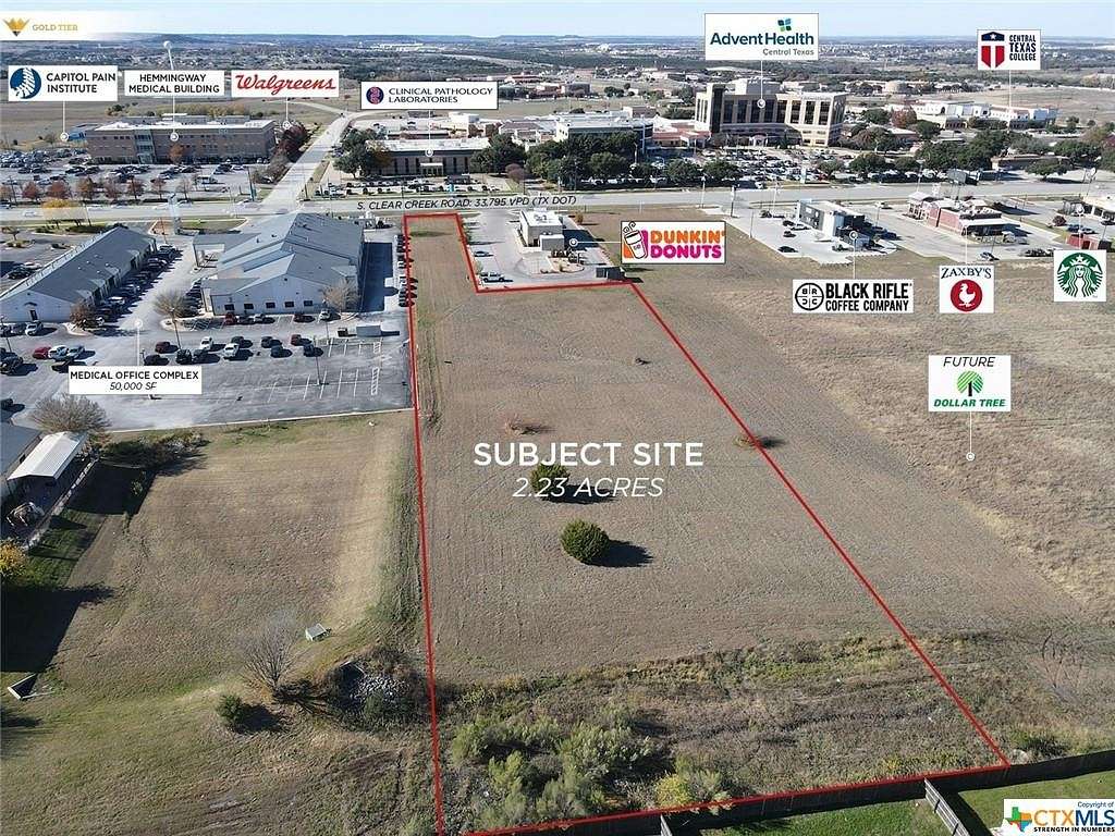 2.2 Acres of Commercial Land for Sale in Killeen, Texas