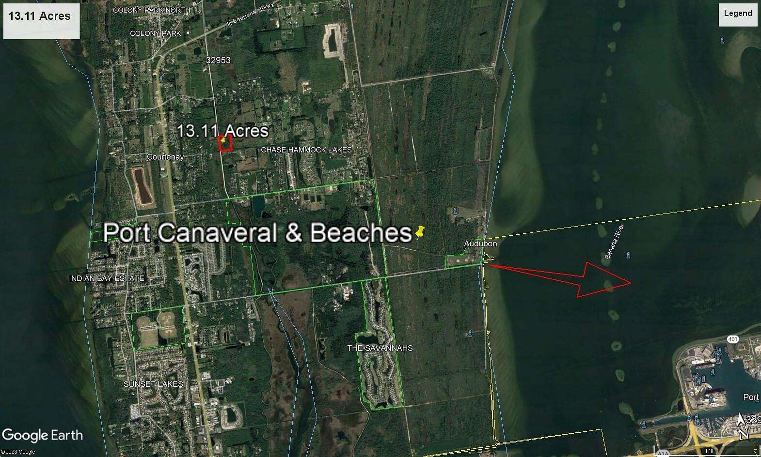 13.1 Acres of Land for Sale in Merritt Island, Florida
